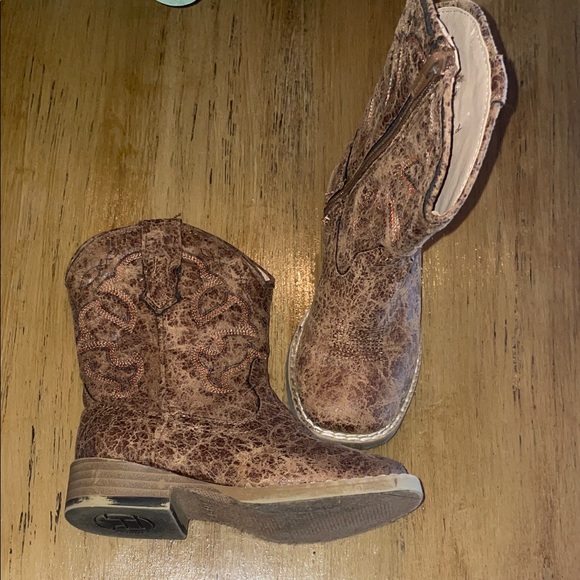 Toddler Roper Tan Western Boots size 7 - Picture 3 of 7